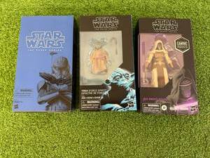 lot 97 image: Star Wars The Black Series Yoda, Jedi Knight Revan & Clone Captain Rex