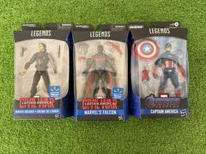 lot 142 image: Marvel Legends Captain America Figures