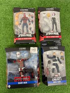 lot 173 image: Marvel Legends Spider-Man and Captain America Figures