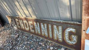 lot 339 image: Vintage Glendenning Painted metal Advertising Sign 2 x10