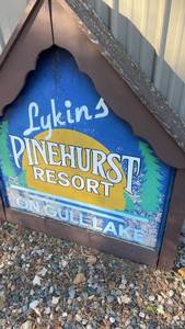 lot 340 image: Vintage Lykins Pinehurst Resort Wooden Sign