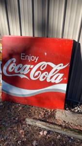 lot 342 image: Vintage Coca-Cola Metal Advertising Sign 44 x44