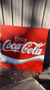 lot 343 image: Vintage Coca-Cola Metal Advertising Sign 44 x44