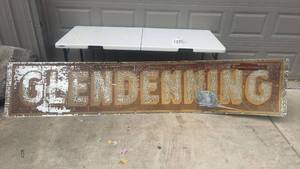lot 357 image: Vintage Glendenning Enterprises Inc Metal Advertising Sign