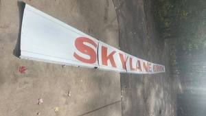 lot 366 image: Large Vintage Metal Skyline Bowling Alley Sign