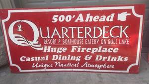 lot 370 image: Large Vintage Quarterdeck Resort Metal Sign