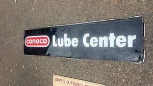 lot 403 image: Conoco Lube Center Metal Sign