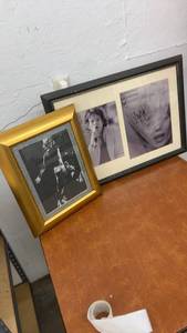 lot 858 image: Mick Jagger Rolling Stones Framed Photos and Signed Goats Head Soup Print