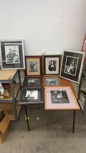 lot 860 image: Collection of 8 Framed Elvis Presley Black and White Photographs