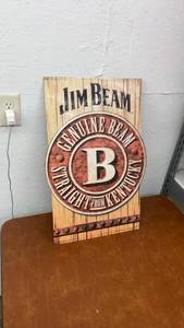 lot 882 image: Jim Beam Genuine Beam Wall Sign