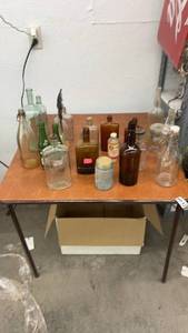 lot 902 image: Collection of Vintage Glass Bottles and Jars