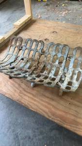 lot 947 image: Vintage Cast Iron Tractor Seat with Rustic Patina