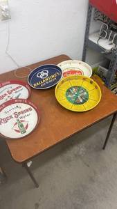 lot 1770 image: Collection of 5 Vintage Metal Advertising Serving Trays