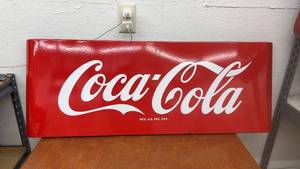 lot 1796 image: Vintage Coca-Cola Metal Advertising Sign