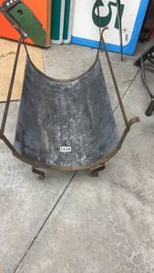 lot 1834 image: Antique Metal and Iron Firewood Log Holder
