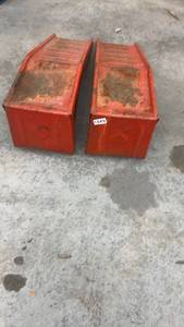 lot 1849 image: Pair of Heavy-Duty Metal Automotive Ramps