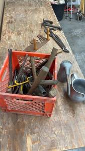 lot 1880 image: Collection of Vintage Hand Tools and Metalware