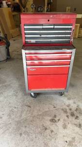lot 1264 image: Craftsman Rolling Tool Chest with Tools and Socket Sets