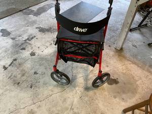 lot 1329 image: Drive F-22 Rollator Walker with Adjustable Armrest and Reacher Tools