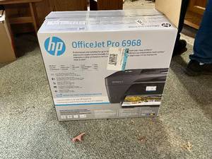 lot 1345 image: HP OfficeJet Pro 6968 All-In-One Printer in Box