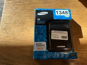 lot 1348 image: Samsung S2 Portable 3.0 500GB USB 3.0 External Hard Drive