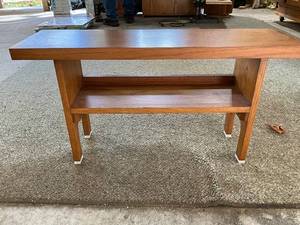 lot 1349 image: Wooden Entryway Table with Lower Shelf