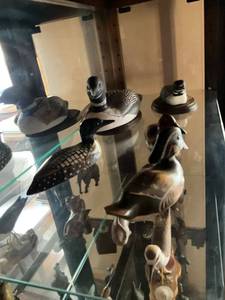 lot 1371 image: Collection of Handcrafted Wooden Duck and Loon Decoys