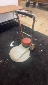 lot 252 image: Used Commercial Floor Buffer Polisher with Handle and Wheels