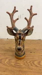 lot 294 image: Collection of Vintage Ceramic Decanters Including Deer and Fish Designs