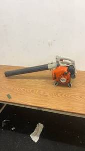 lot 330 image: Stihl BG 50 Gas Leaf Blower and 3 Motorcycle Helmets Assortment