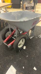 lot 334 image: ACE Dual-Wheel Poly Wheelbarrow with Metal Frame