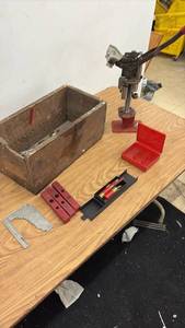 lot 377 image: Shotgun Shell Reloader Press with Accessories and Box