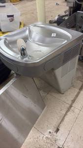 lot 410 image: Commercial Stainless Steel Drinking Fountain with Cooler Unit