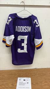 lot 243 image: Jordan Addison Signed Minnesota Vikings Jersey with Beckett Authentication