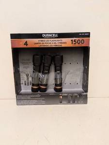 lot 33 image: DURACELL HYBRID LED FLASHLIGHTS 1500 LUMENS 3PK