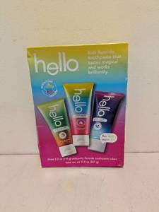 lot 49 image: HELLO KIDS FLUORIDE TOOTHPASTE 3PK.