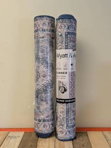 lot 78 image: (2) WYATT & ASH MACHINE WASHABLE RUNNERS-GERALDINE