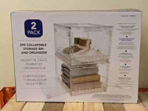 lot 143 image: 2PK. COLLAPSIBLE STORAGE BIN AND ORGANIZER