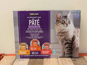 lot 169 image: KIRKLAND SIGNATURE 3 FLAVOR VARIETY PACK PATE FOR CATS