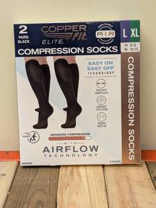 lot 109 image: COPPERFIT ELITE COMPRESSION SOCKS LXL