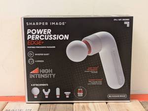 lot 125 image: NEW SHARPER IMAGE POWER PERCUSSION EDGE PORTABLE PERCUSSION MASSAGER
