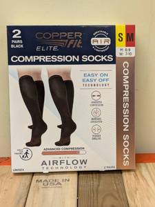 lot 127 image: COPPERFIT ELITE COMPRESSION SOCKS SM