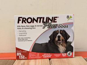 lot 171 image: FRONTLINE PLUS FOR DOGS 8PK.