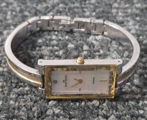 lot 35 image: Vintage Anne Klein Diamond Bracelet Watch. Japan movement. Stainless Steel.