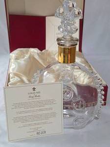 lot 80 image: Remy Martin Louis Xiii Cognac Baccarat Crystal Decanter Bottle - Empty-  Unique Carafe Number CQ3178.  Very collectible.