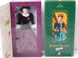 lot 8 image: Hallmark Special Edition Barbie Dolls - Holiday Traditions & Yuletide Romance