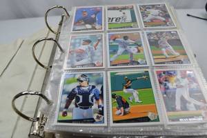lot 113 image: Topps Baseball Card Collection Binder Featuring MLB Stars, 2000s Era