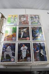 lot 114 image: Baseball Chrome Trading Card Binder Featuring Mariano Rivera and Stars