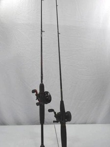 lot 147 image: 2 Baitcasting Rods Berkley Med Heavy & Abu Garcia Black Max Combos