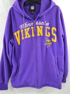 lot 170 image: Minnesota Vikings NFL Hooded Fleece Jacket, Size Large